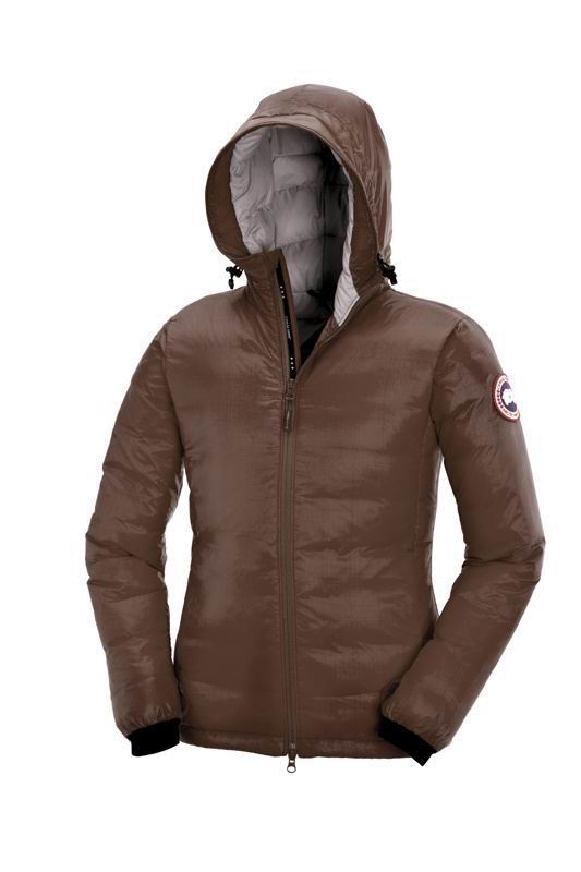 Brown Womens Camp Down Hoody Canada Goose outlet stores